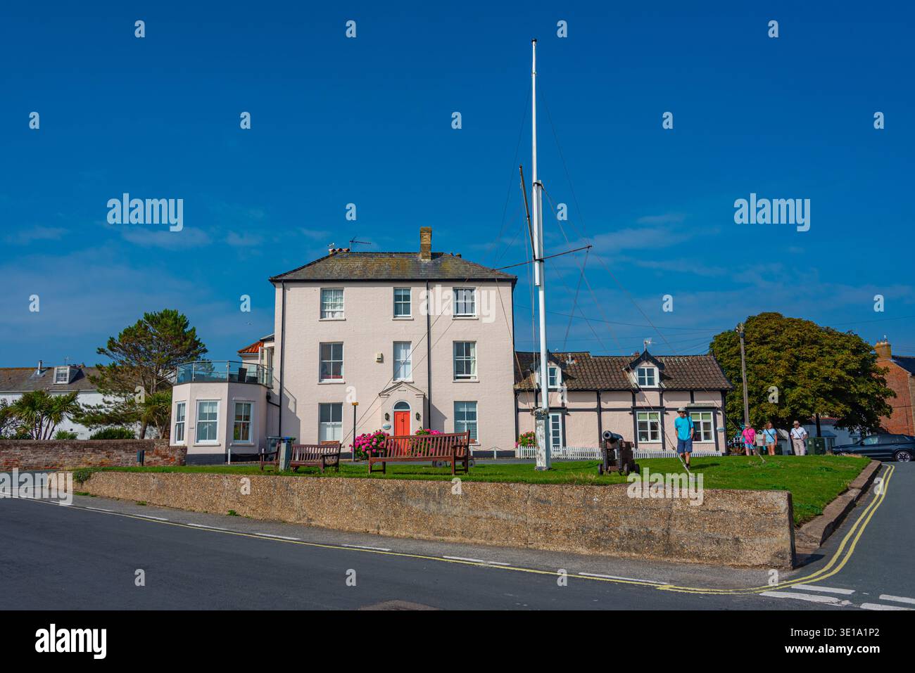 Southwold, England, July 26, 2025: Panorama view of Southwold during a sunny day in England.IMAGE Stock Photo