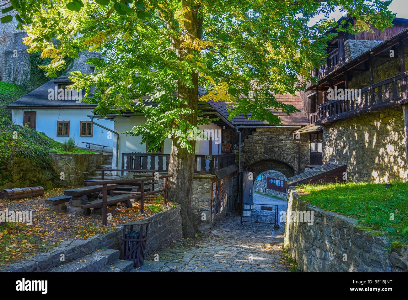 Summer day at Hukvaldy castle in Czech republic.IMAGE Stock Photo