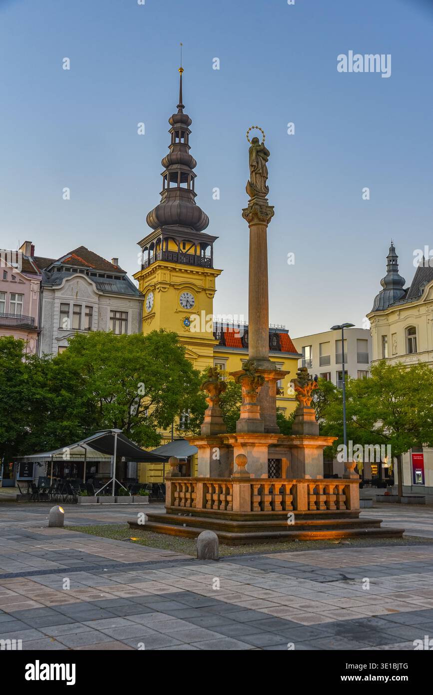 Sunrise view of Masaryk square in Ostrava, Czech republic.IMAGE Stock Photo