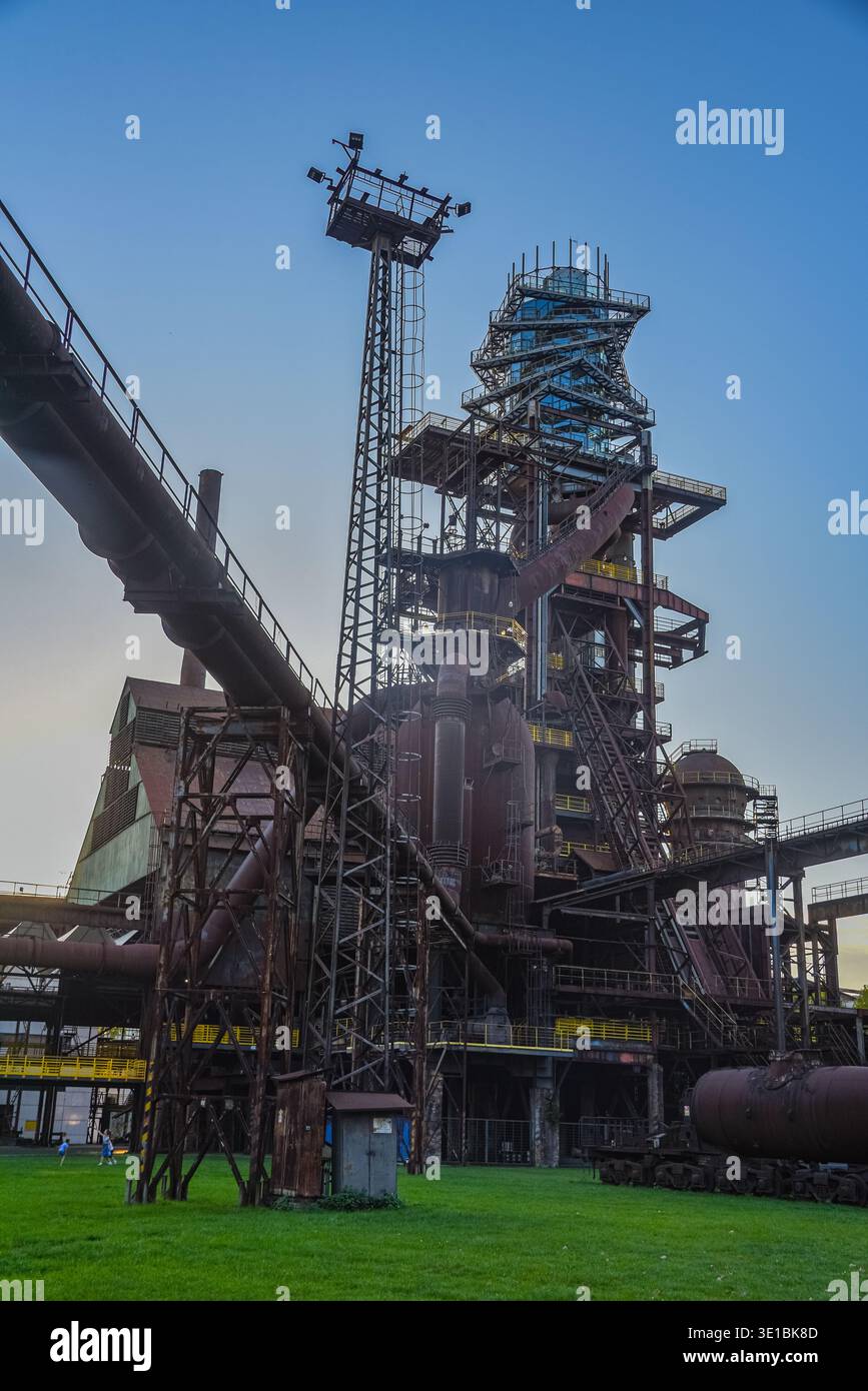 Sunset view of Dolni Vitkovice industrial area in Ostrava, Czech republic.IMAGE Stock Photo