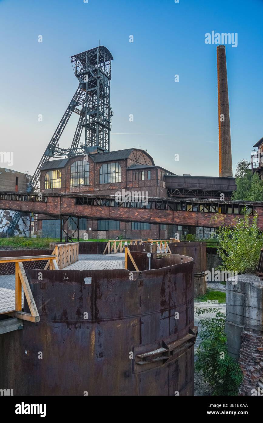 Sunset view of Dolni Vitkovice industrial area in Ostrava, Czech republic.IMAGE Stock Photo