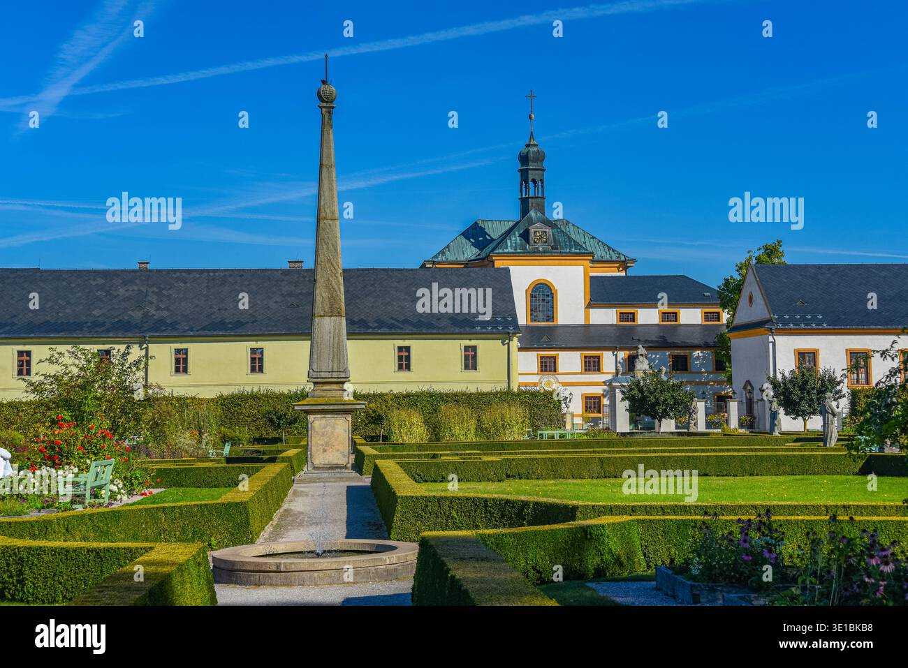 Summer day at Kuks hospital in Czech republic.IMAGE Stock Photo