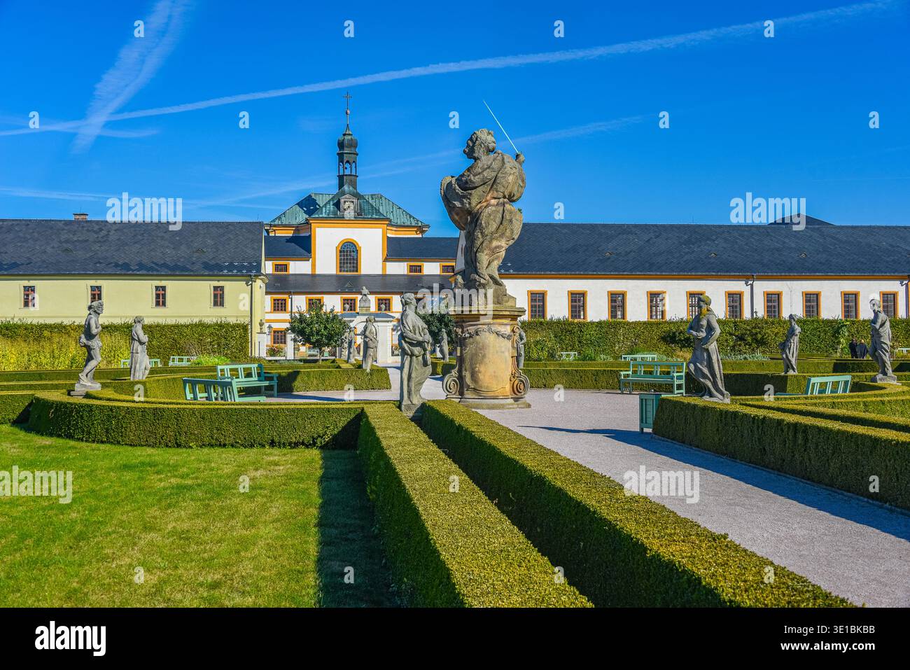 Summer day at Kuks hospital in Czech republic.IMAGE Stock Photo