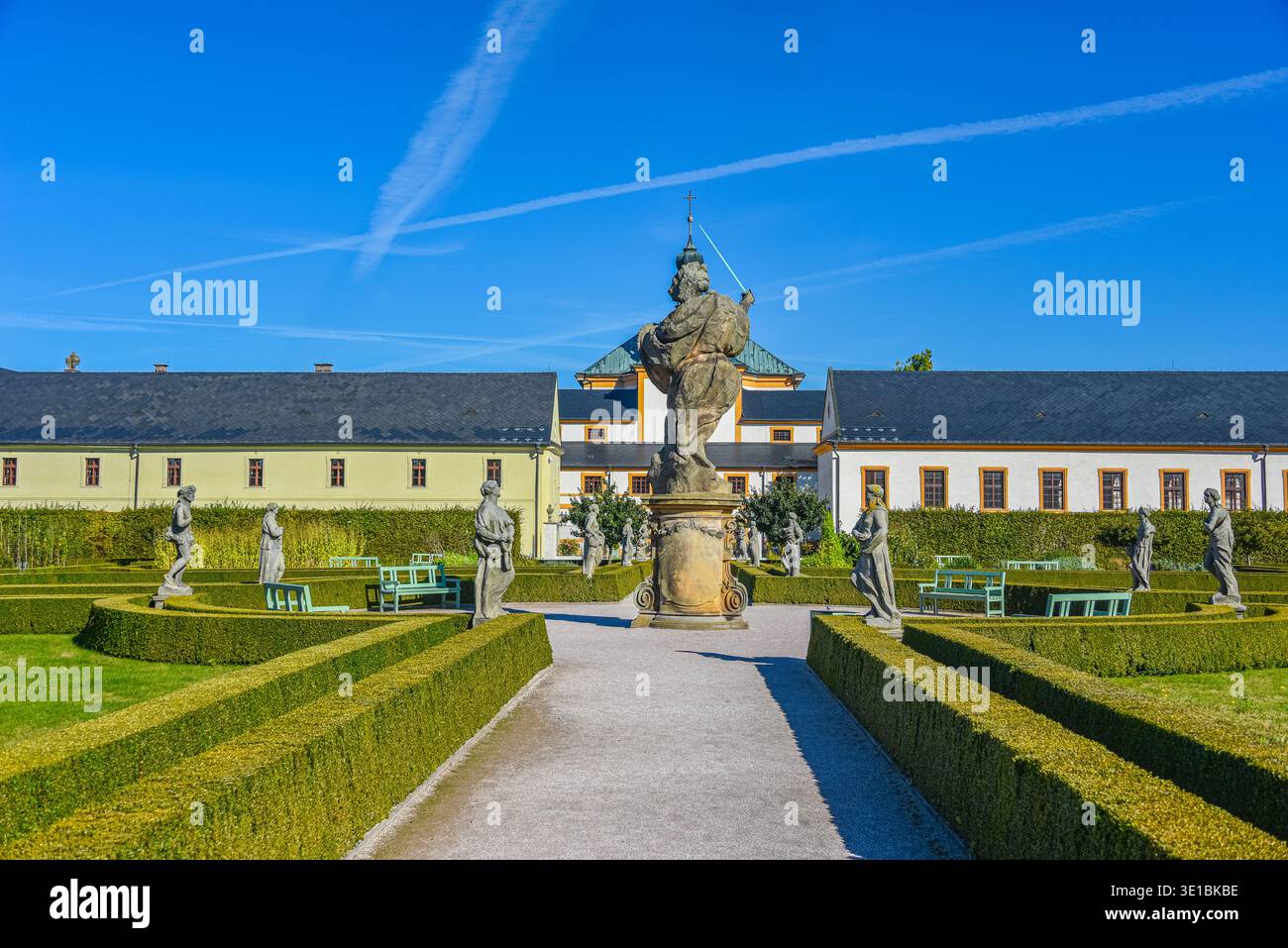 Summer day at Kuks hospital in Czech republic.IMAGE Stock Photo