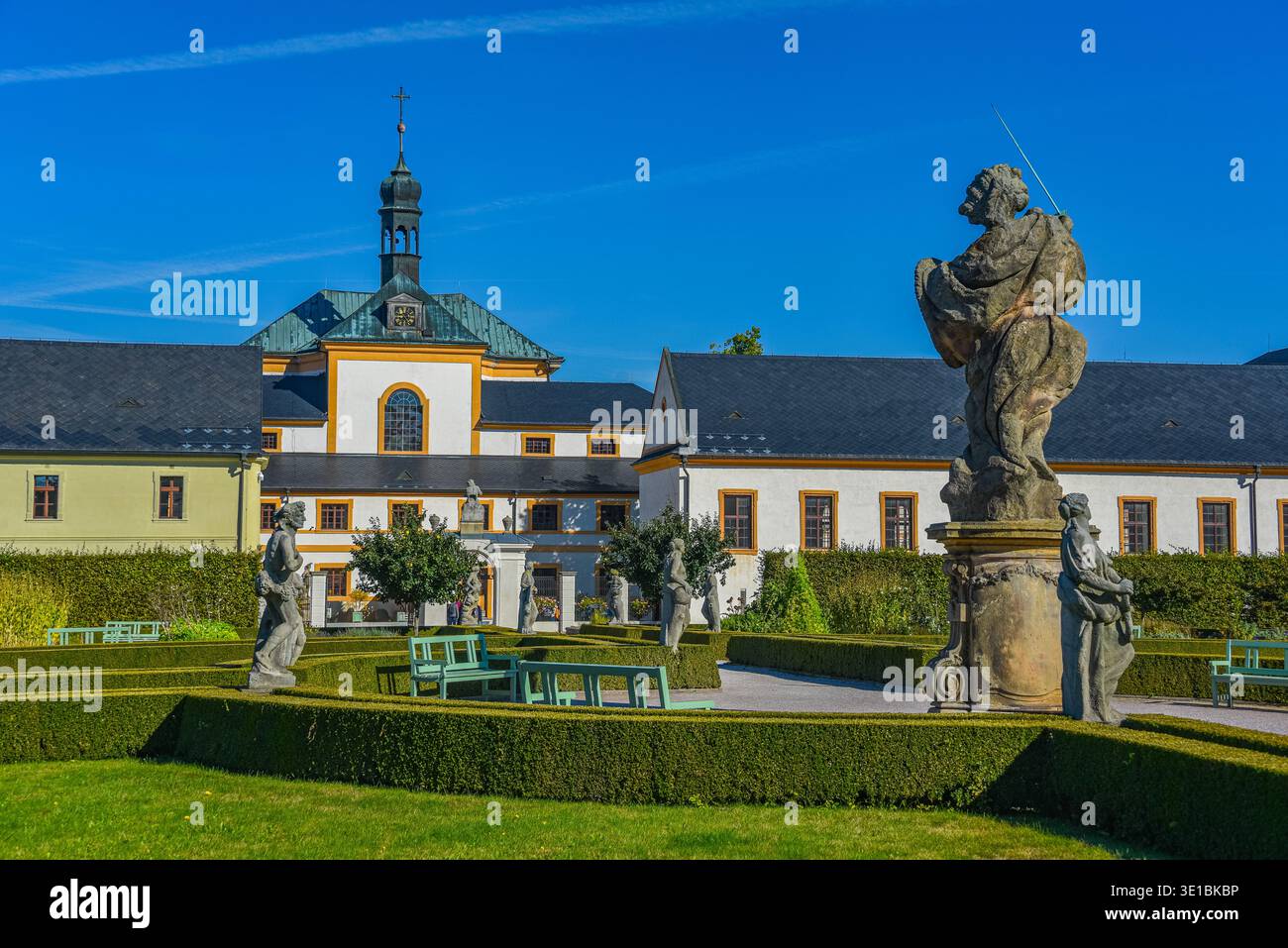 Summer day at Kuks hospital in Czech republic.IMAGE Stock Photo