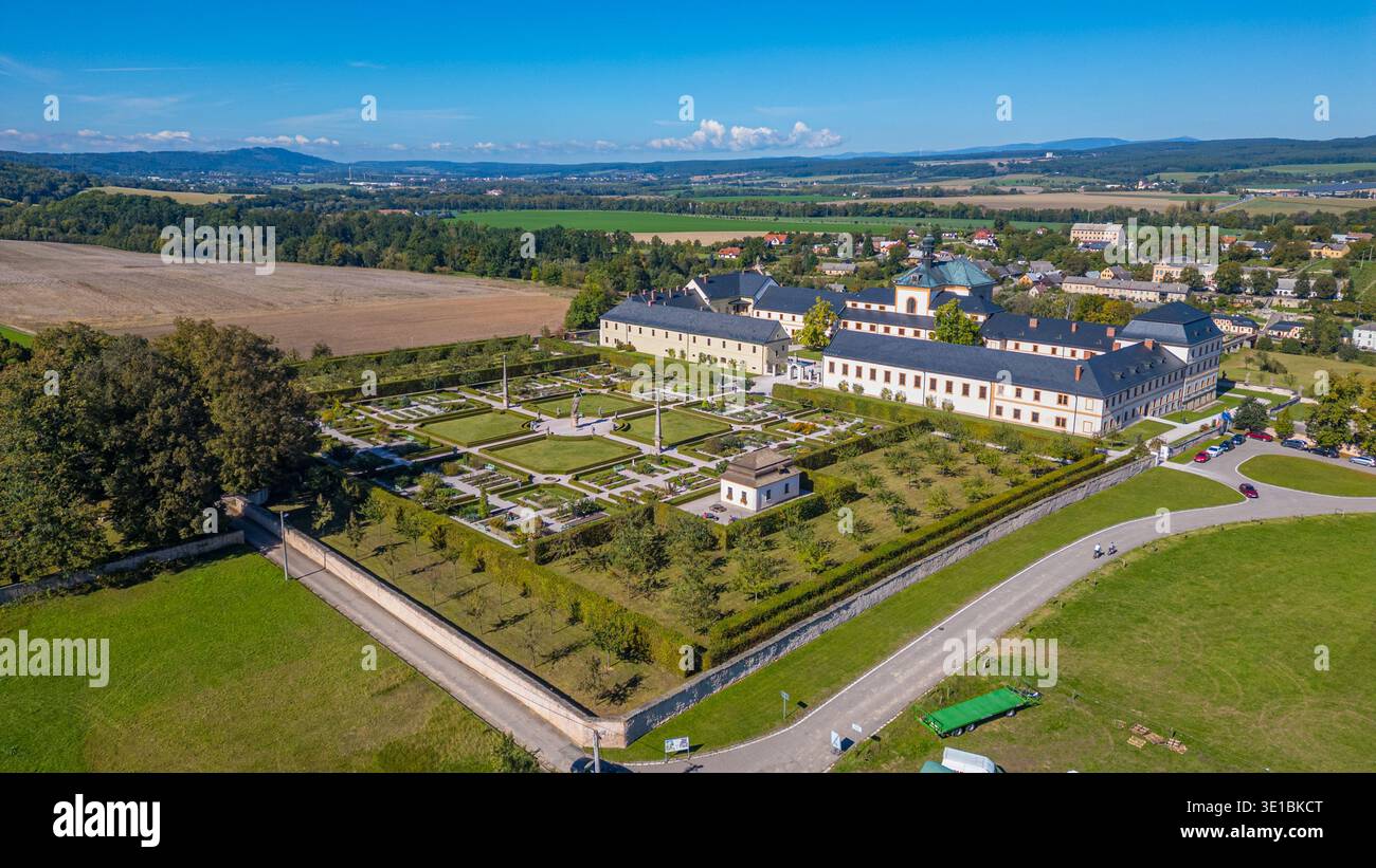 Summer day at Kuks hospital in Czech republic.IMAGE Stock Photo