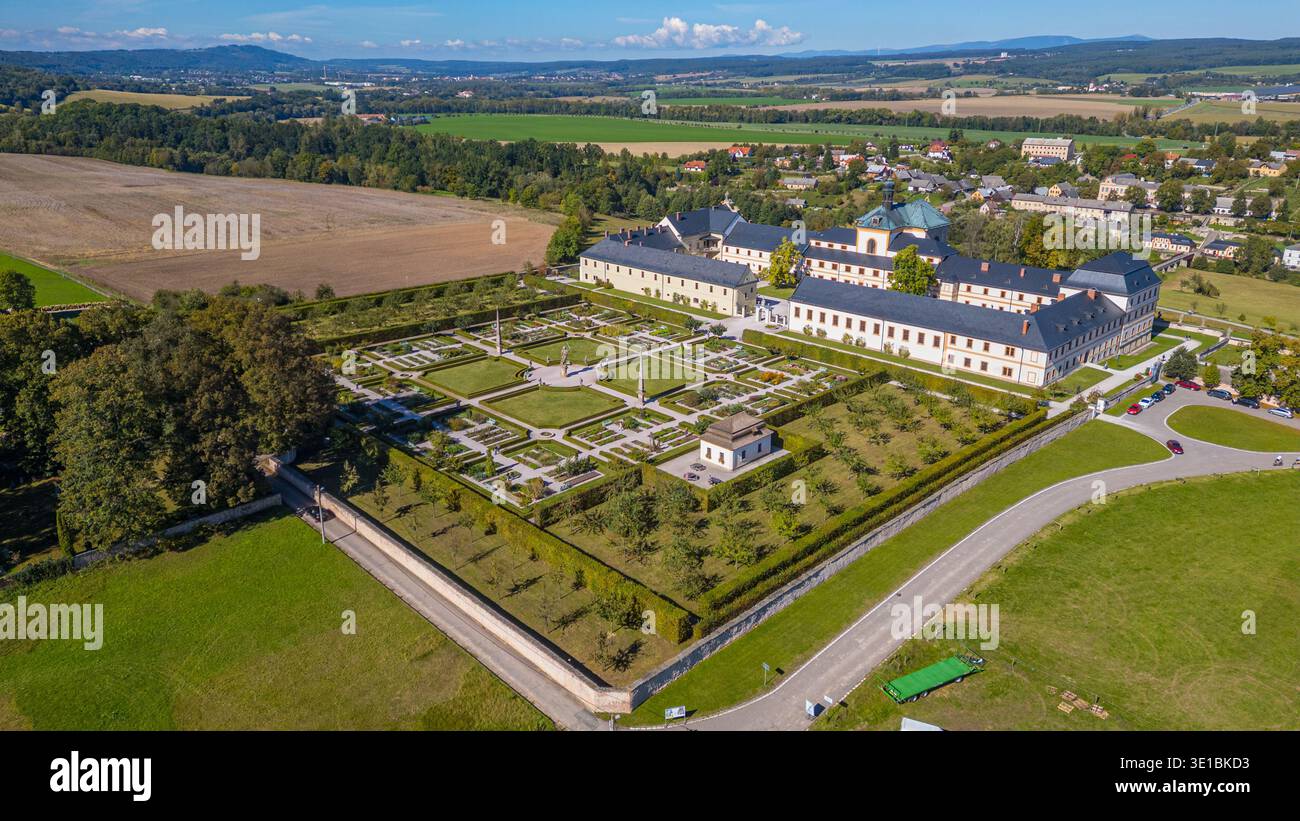 Summer day at Kuks hospital in Czech republic.IMAGE Stock Photo
