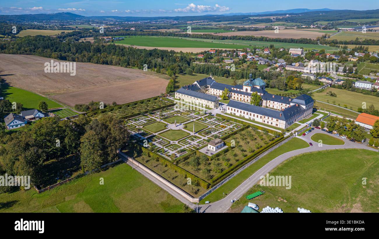 Summer day at Kuks hospital in Czech republic.IMAGE Stock Photo