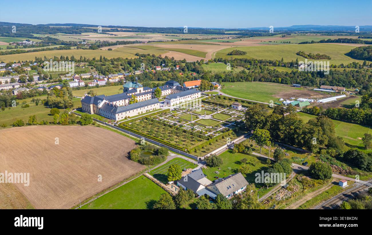 Summer day at Kuks hospital in Czech republic.IMAGE Stock Photo