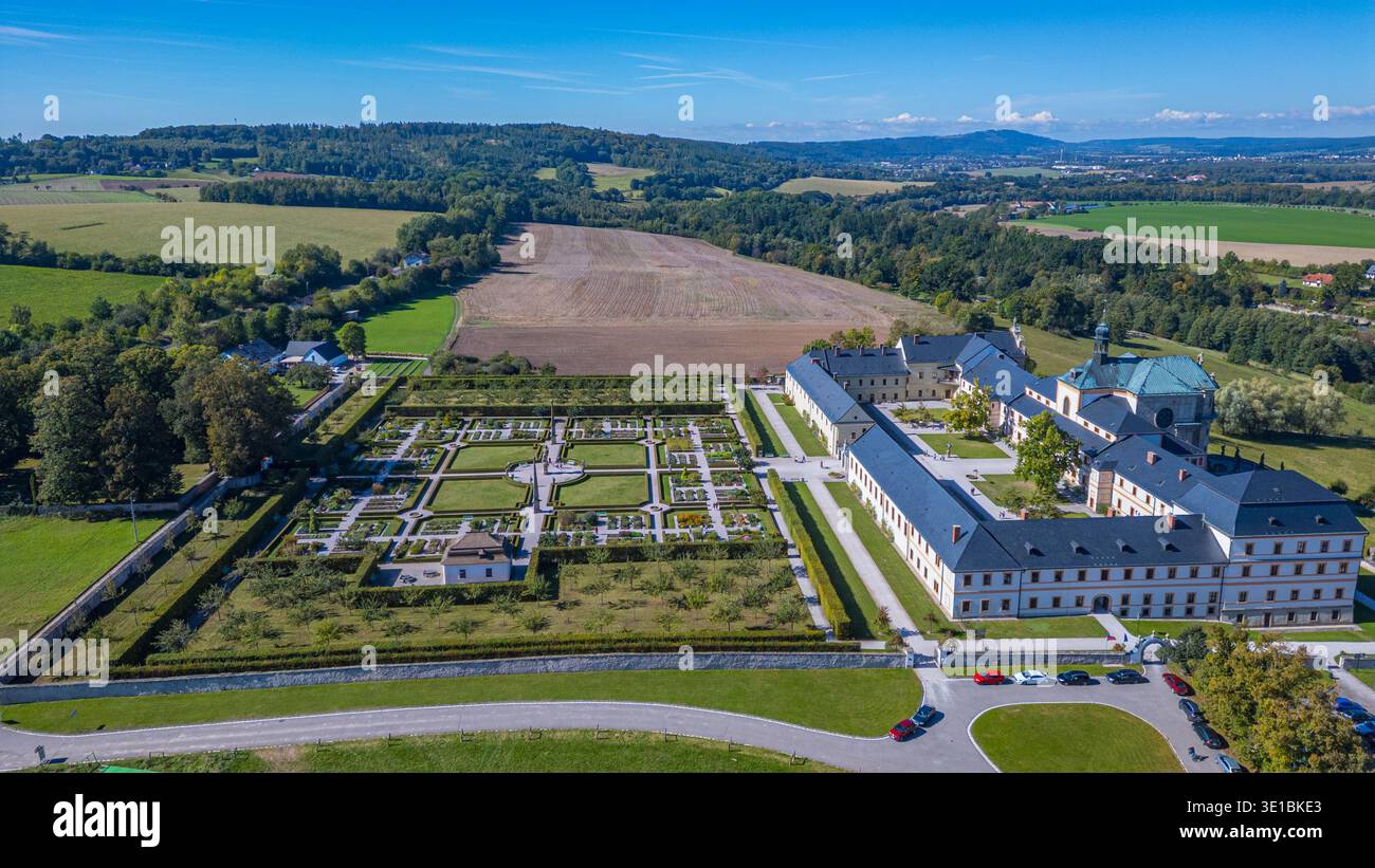 Summer day at Kuks hospital in Czech republic.IMAGE Stock Photo