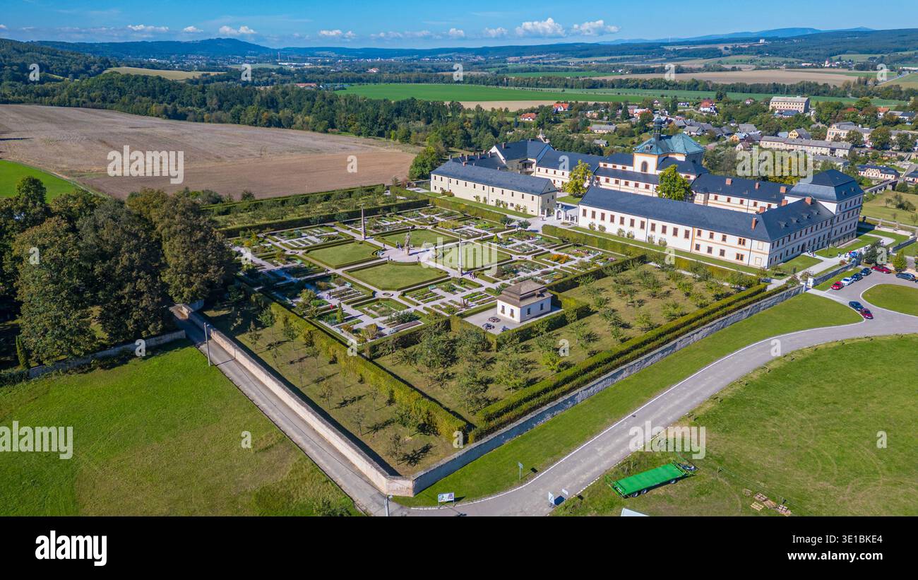 Summer day at Kuks hospital in Czech republic.IMAGE Stock Photo