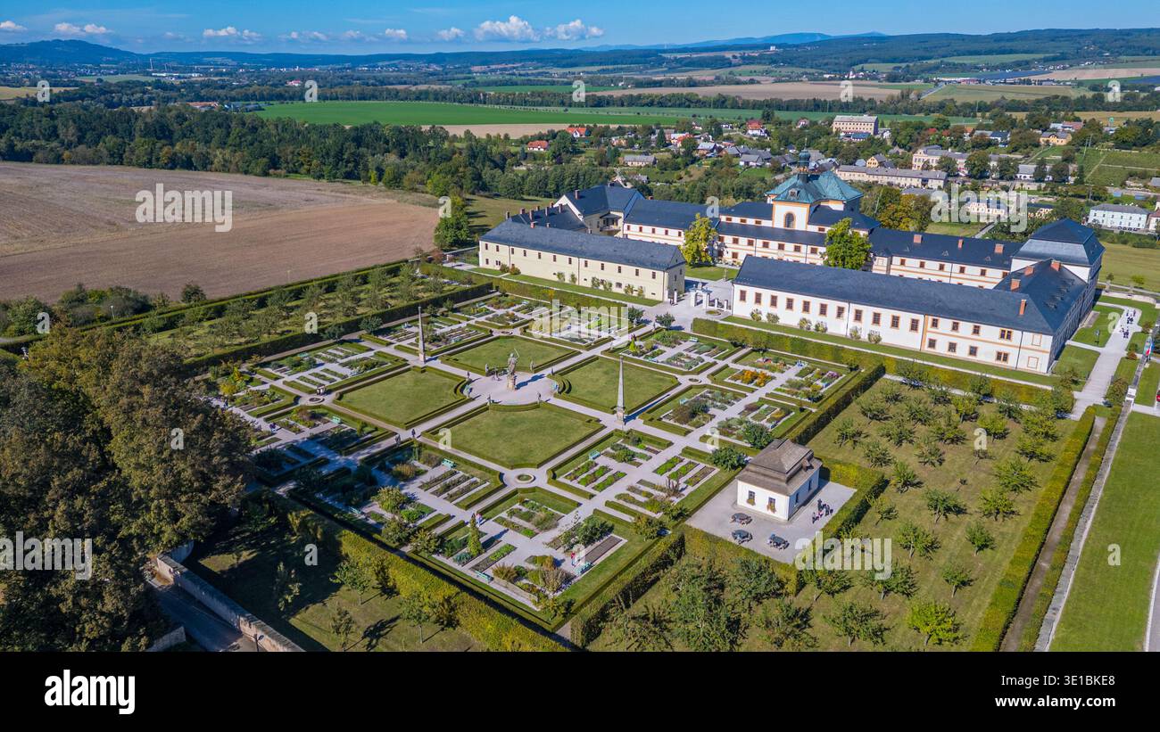 Summer day at Kuks hospital in Czech republic.IMAGE Stock Photo