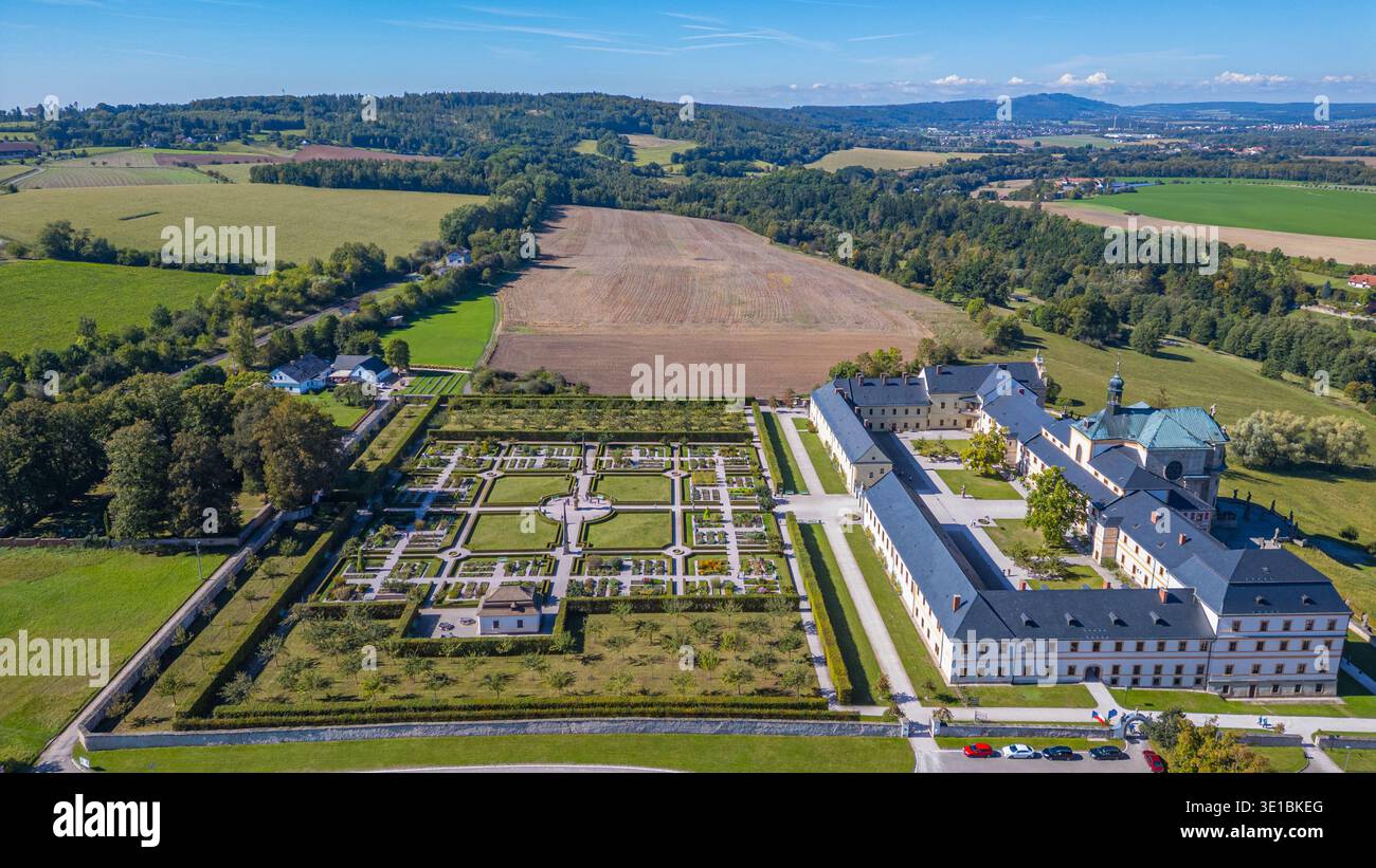 Summer day at Kuks hospital in Czech republic.IMAGE Stock Photo