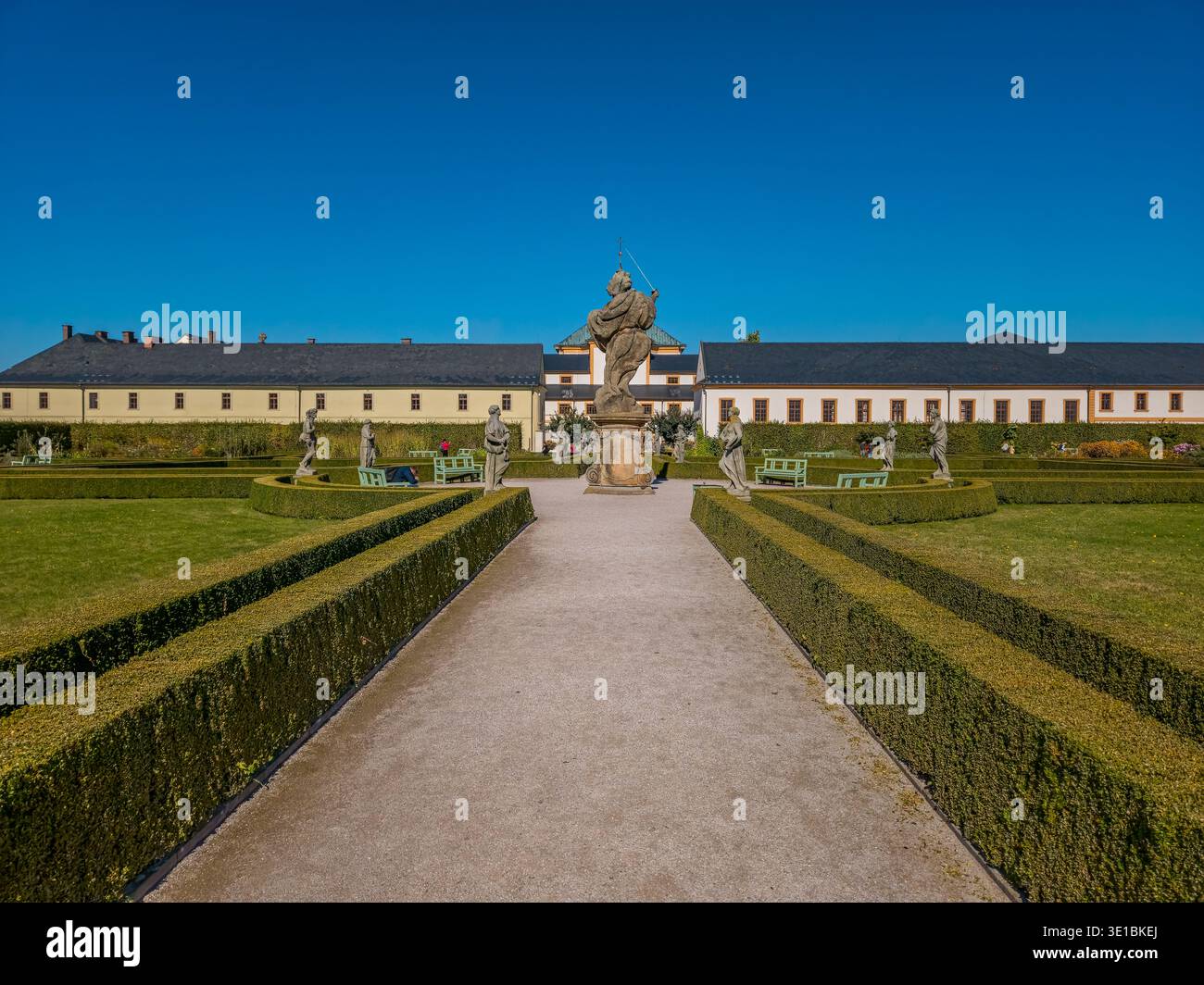 Summer day at Kuks hospital in Czech republic.IMAGE Stock Photo