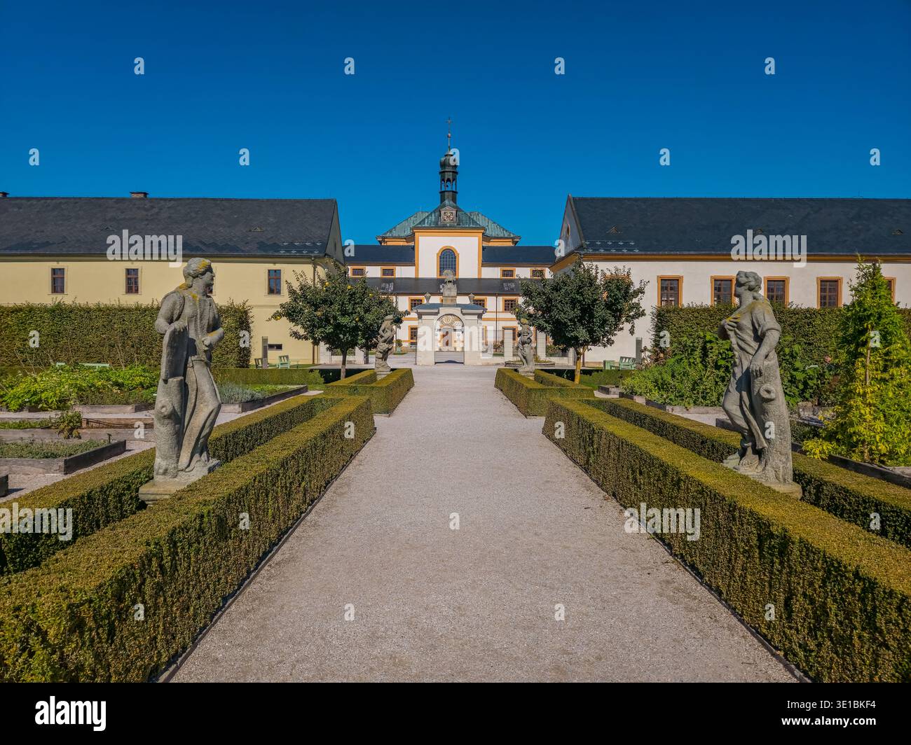 Summer day at Kuks hospital in Czech republic.IMAGE Stock Photo