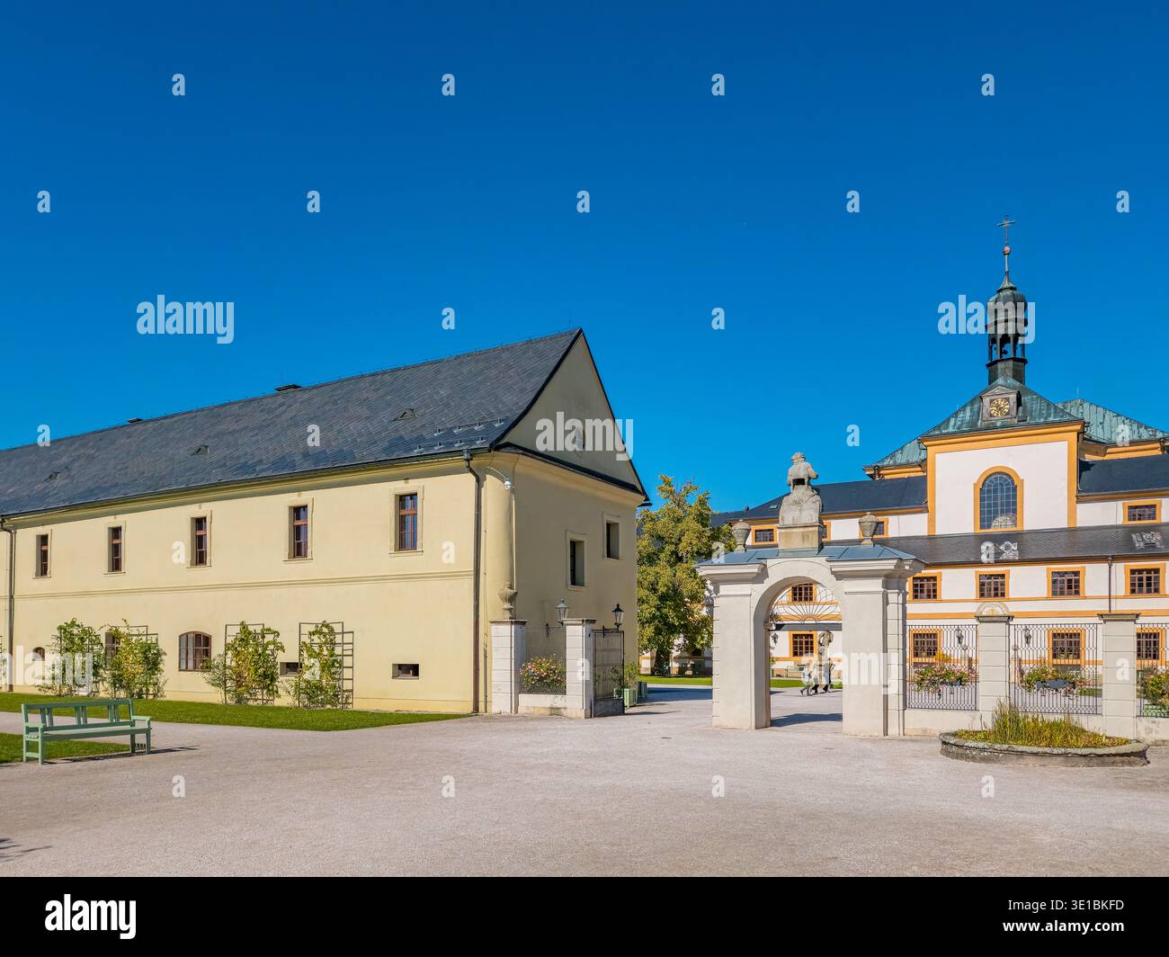 Summer day at Kuks hospital in Czech republic.IMAGE Stock Photo