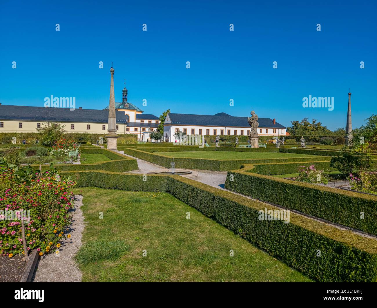 Summer day at Kuks hospital in Czech republic.IMAGE Stock Photo
