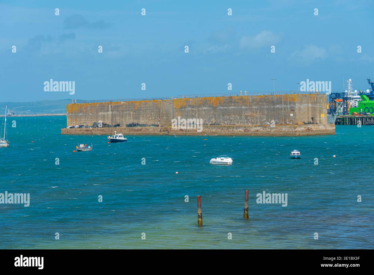 Phoenix caissons in Weaymouth, England.IMAGE Stock Photo