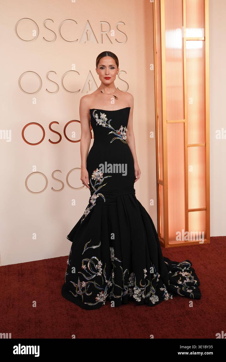 Rose Byrne arrives at the Oscars on Sunday, March 15, 2026, at the ...