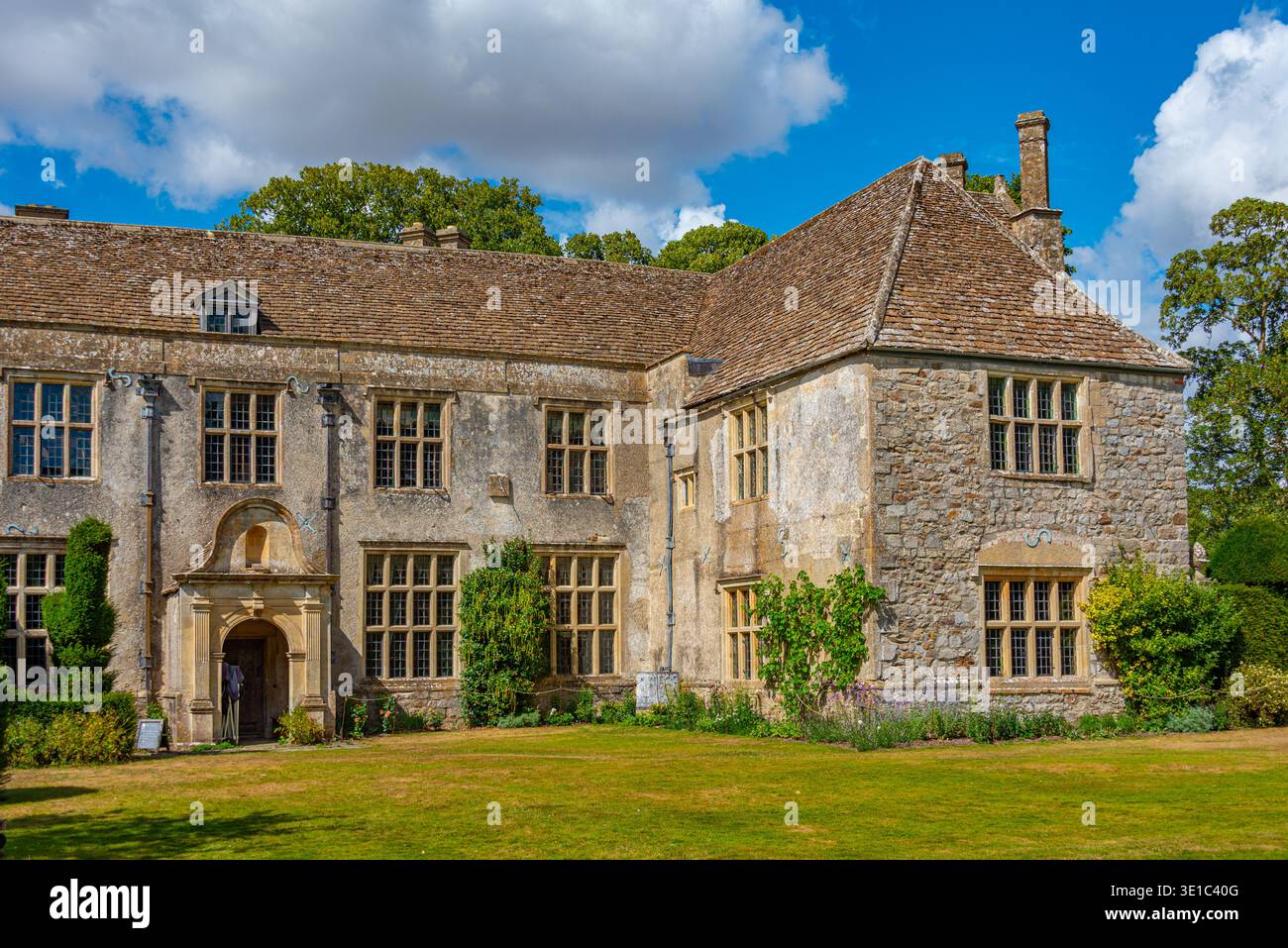 Summer day at Avebury manor in England.IMAGE Stock Photo