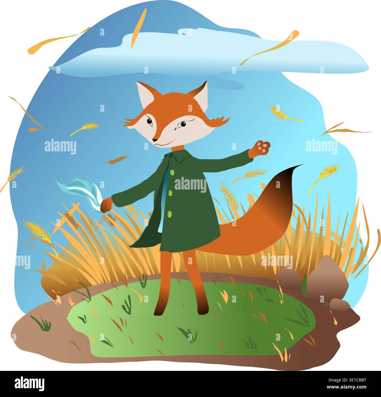 Fox tail coat Stock Vector Images - Alamy