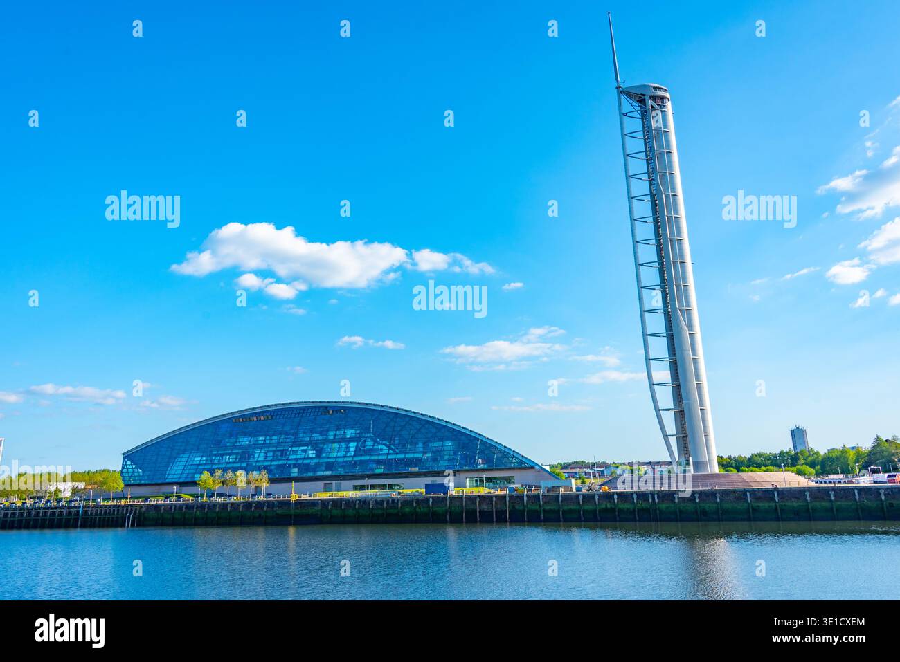 Panorama view of Glasgow science center in Glasgow, Scotland.IMAGE Stock Photo
