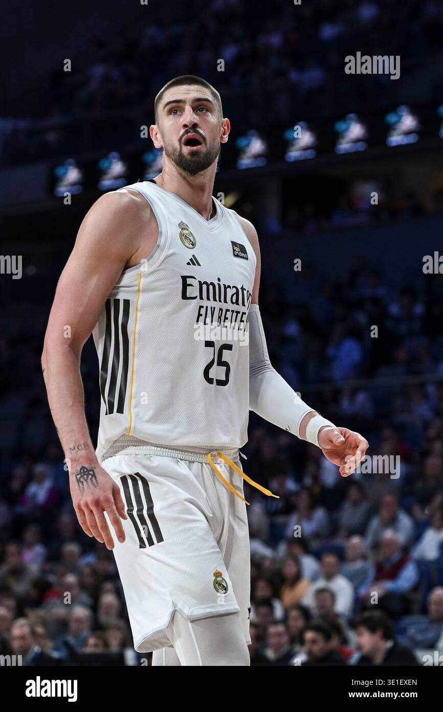 Alex Len of Real Madrid during the Spanish League, Liga ACB basketball ...