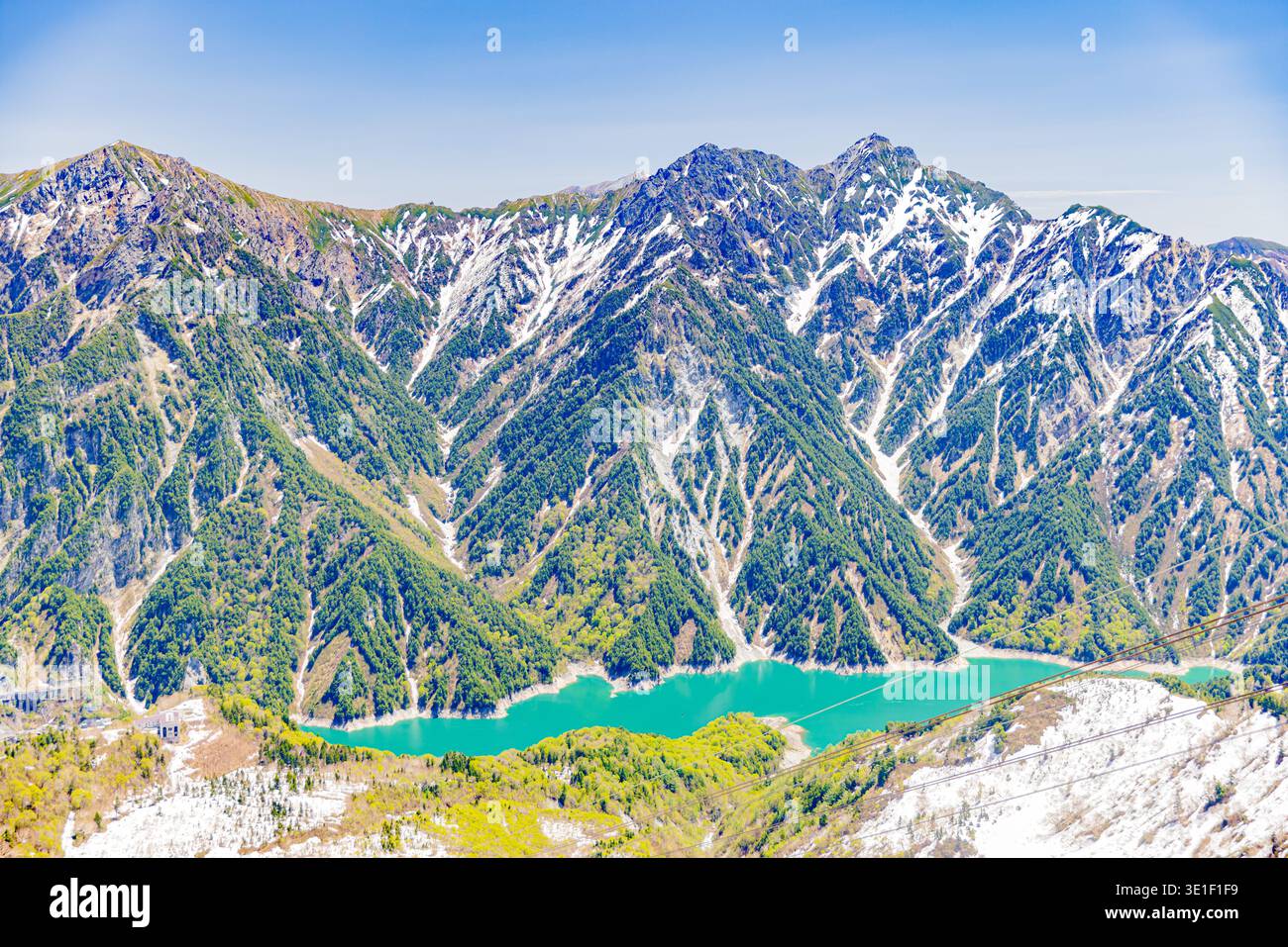 View from Daikanbo on the Tateyama Kurobe Alpine Route Stock Photo