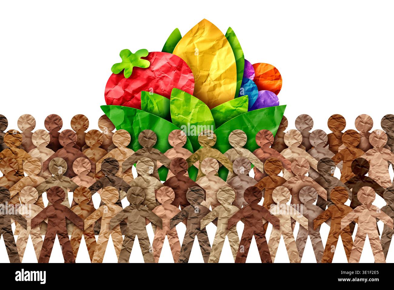 Migrant farm workers as essential agricultural laborers who travel across regions or borders to plant tend and harvest crops picking fruits and vegeta Stock Photo