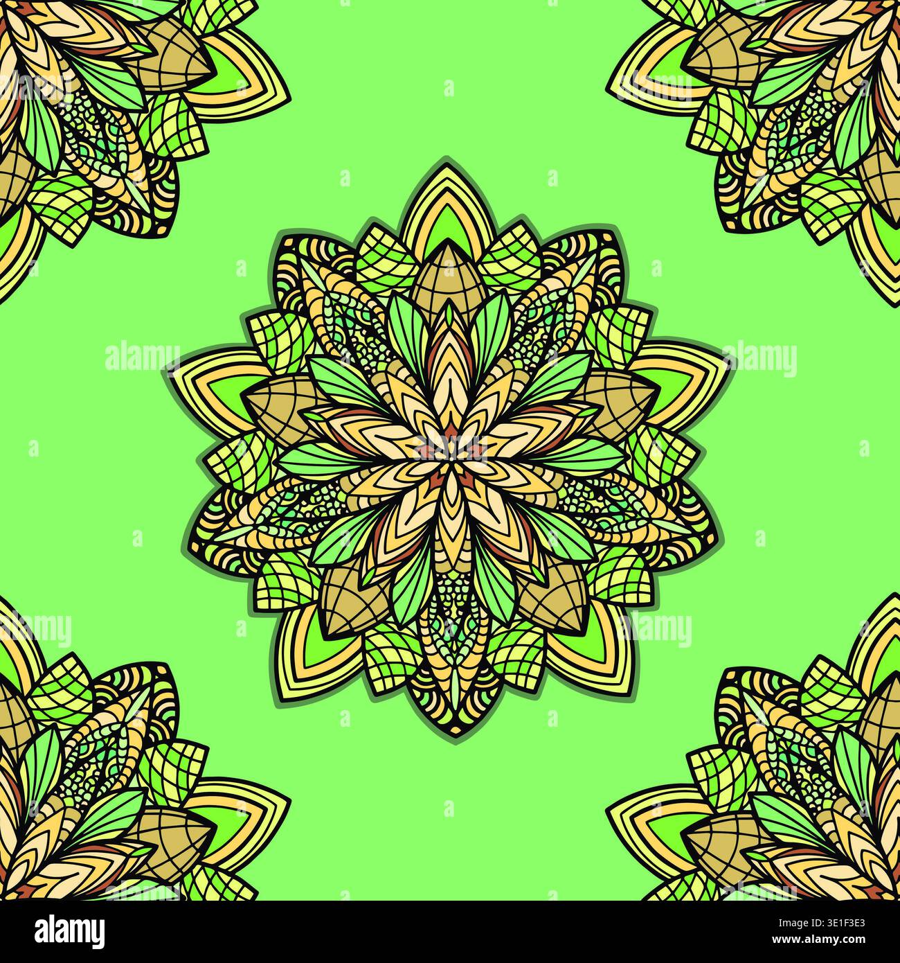 background green pattern flora vector design Stock Photo - Alamy