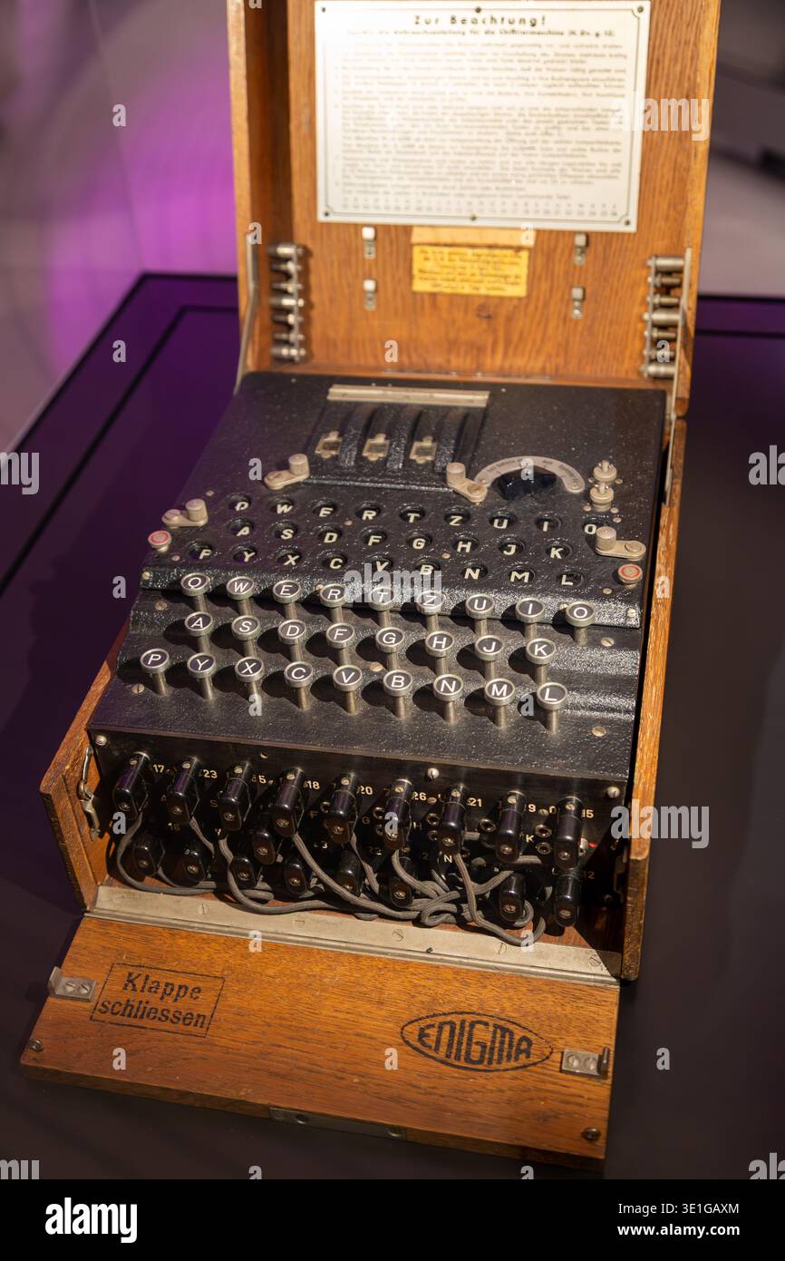 Enigma cipher machine Science Museum, South Kensington, London, England ...