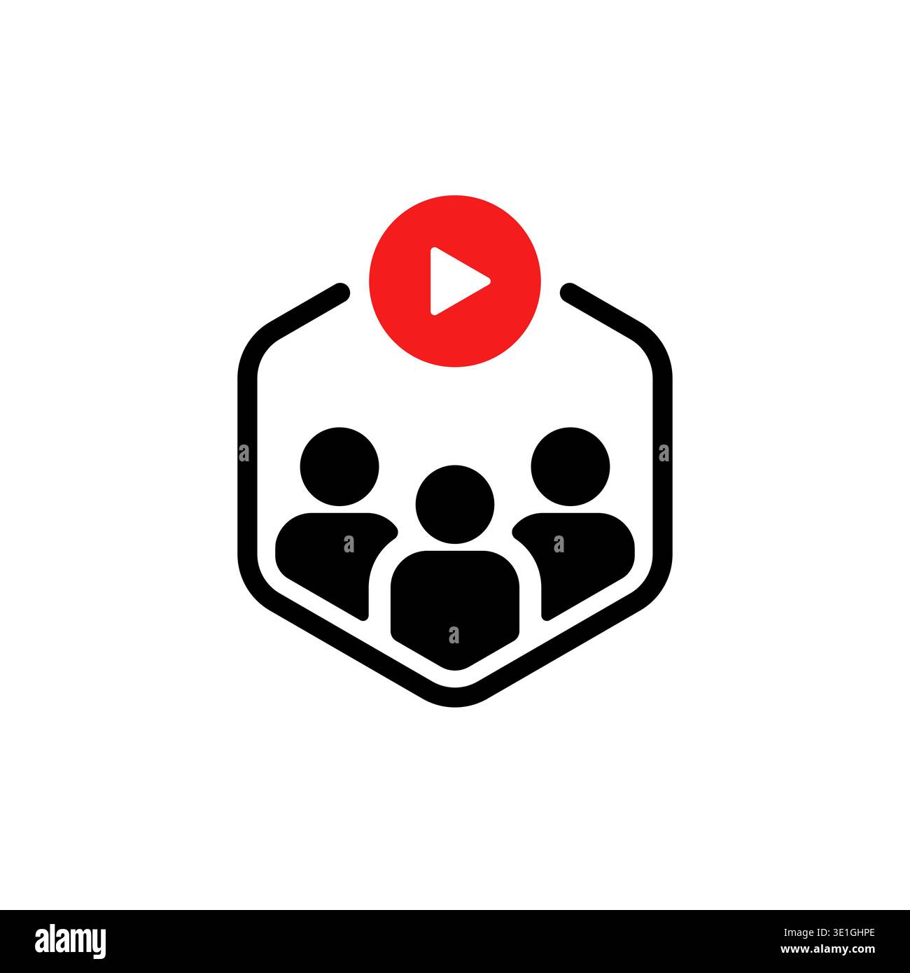 simple video conference or webinar icon Stock Vector