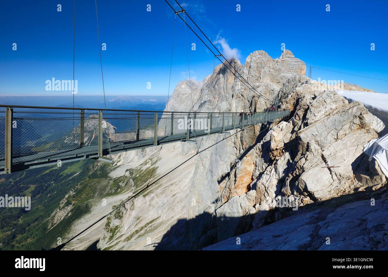 Dachstein skywalk at day Mountains - Austria Alps, Treppe ins Nichts Stock Photo