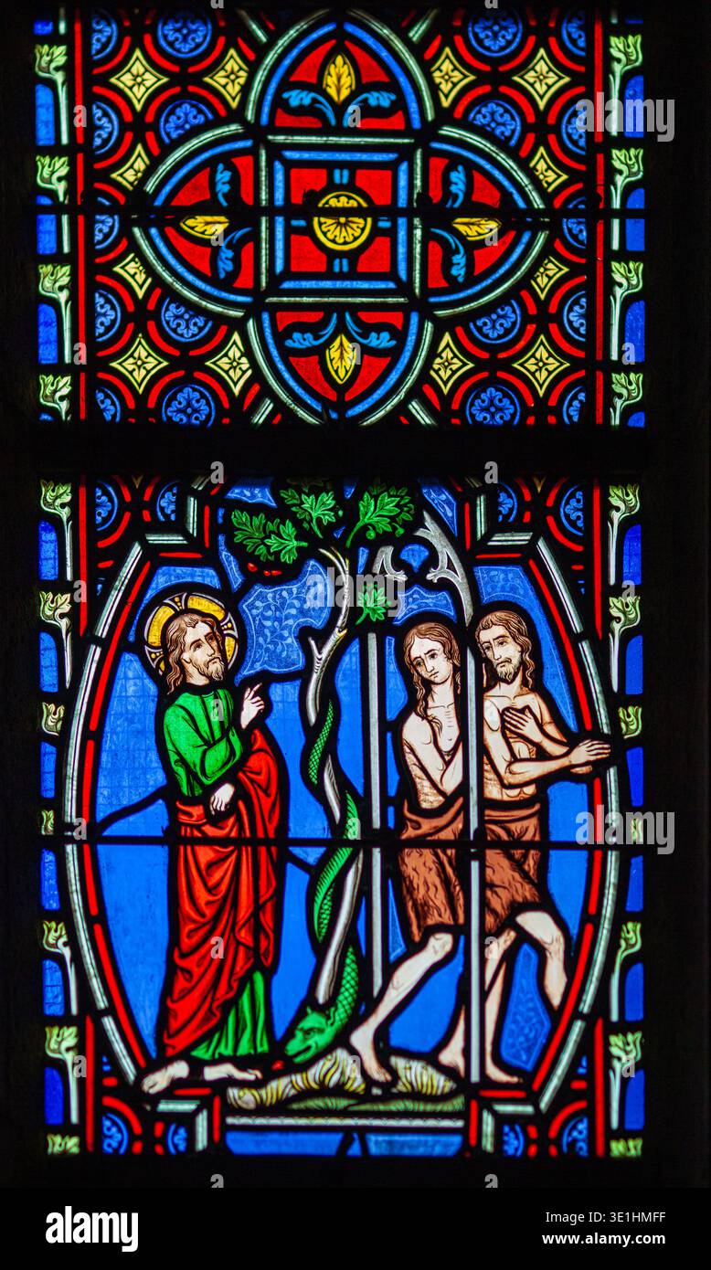 Expulsion of adam and eve from the garden of eden hi-res stock ...