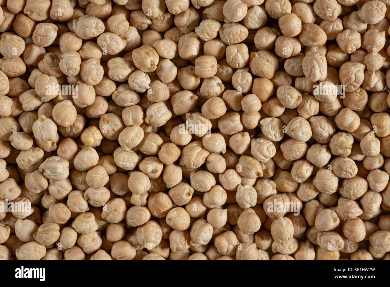 Raw uncooked chickpeas background top view Stock Photo