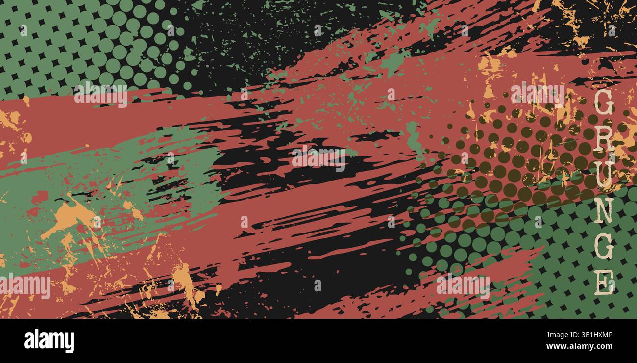 Abstract Grunge Background. Horizontal template. Stock Vector