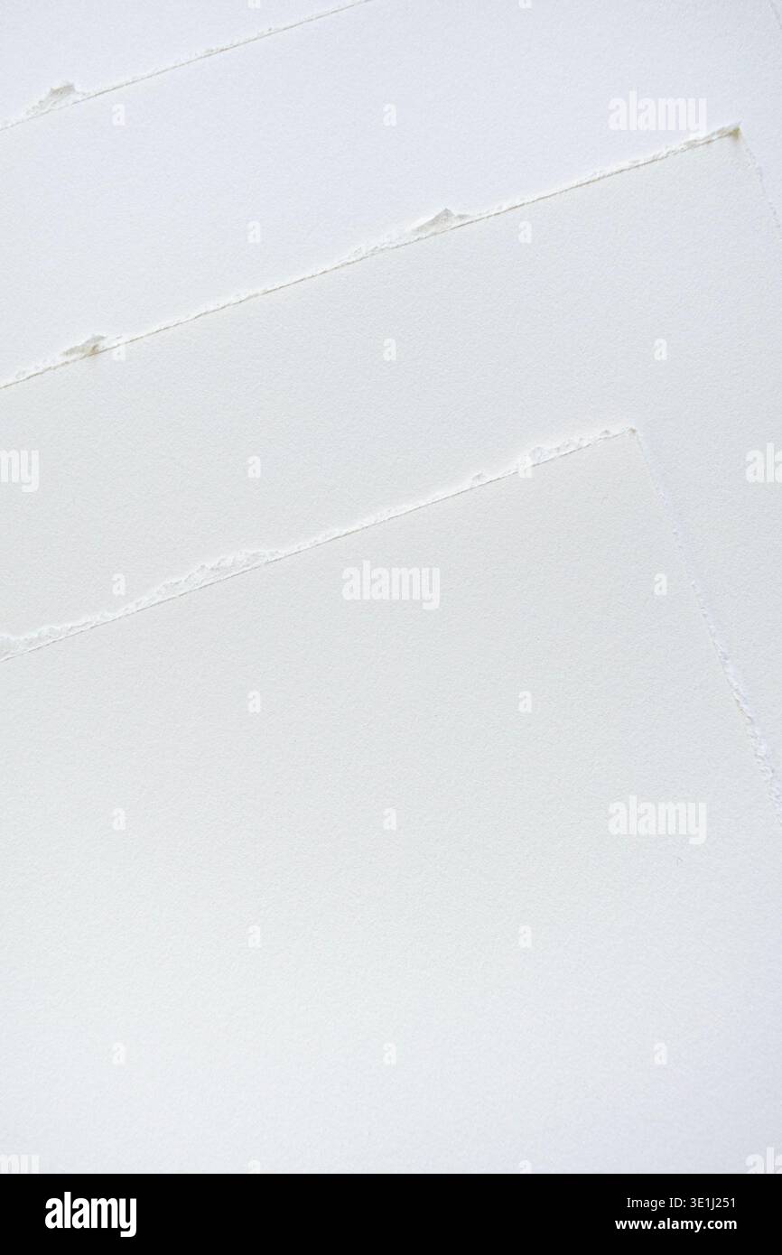 White torn paper texture background Stock Photo