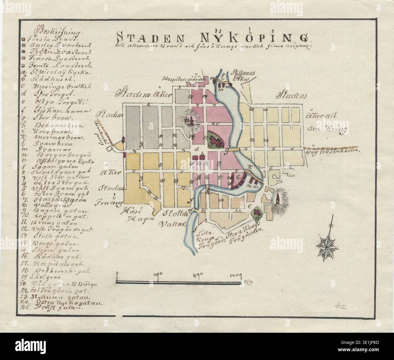 18th century swedish town map hi-res stock photography and images - Alamy