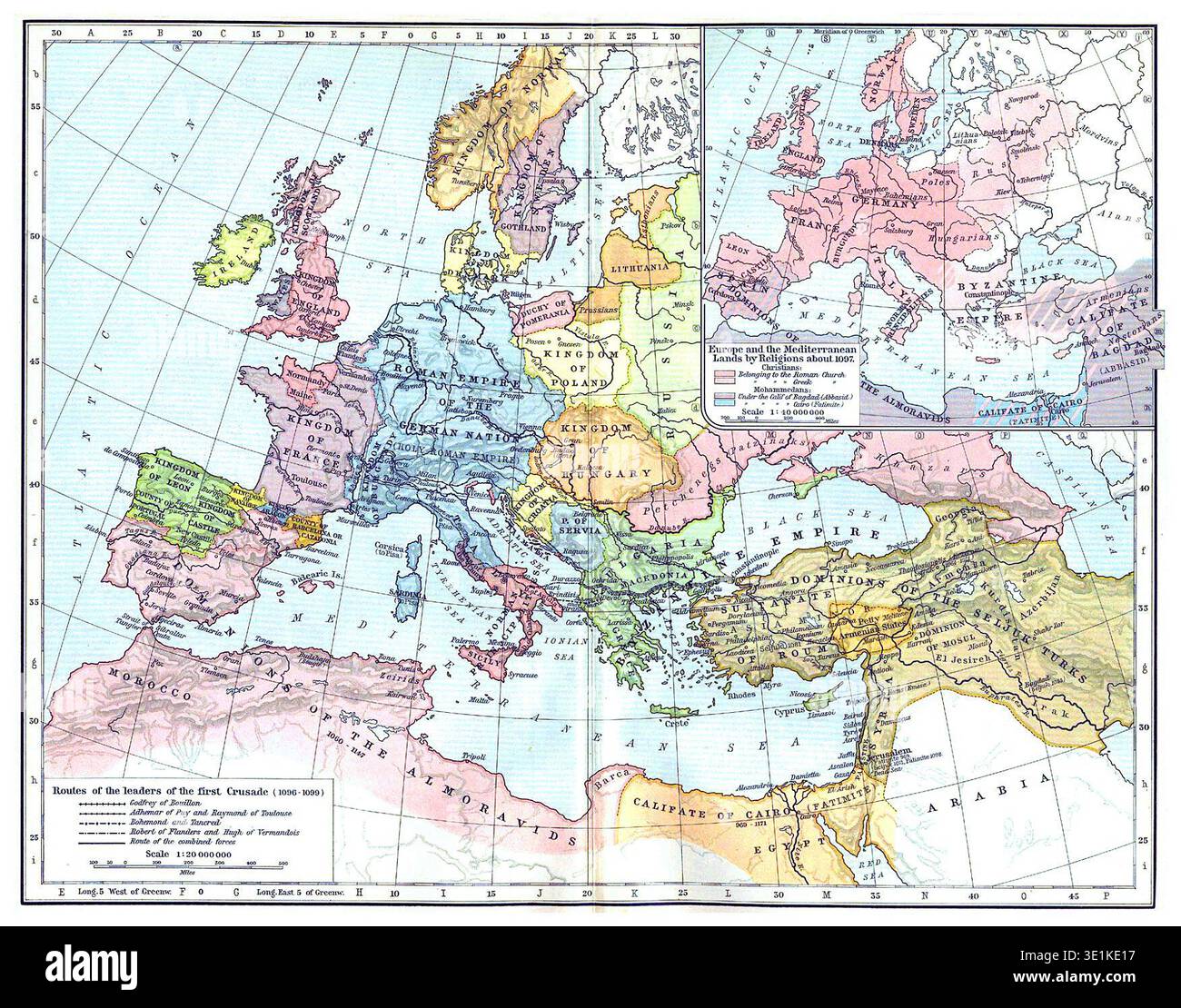 1096 1099 crusade campaign mapping hi-res stock photography and images ...