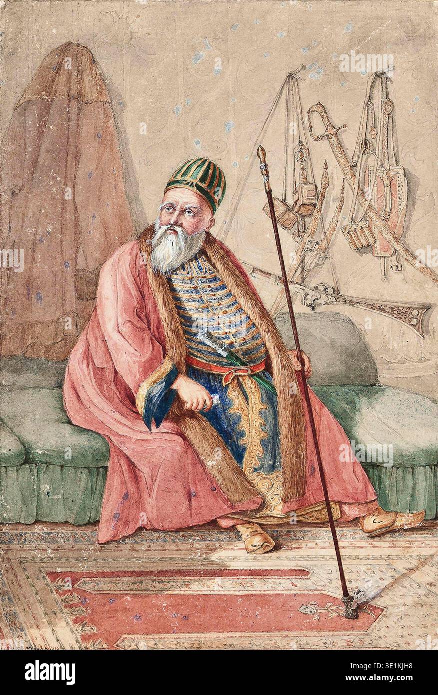 Ali Pasha (1740–1822), the Ottoman ruler, is depicted in this 1819 ...