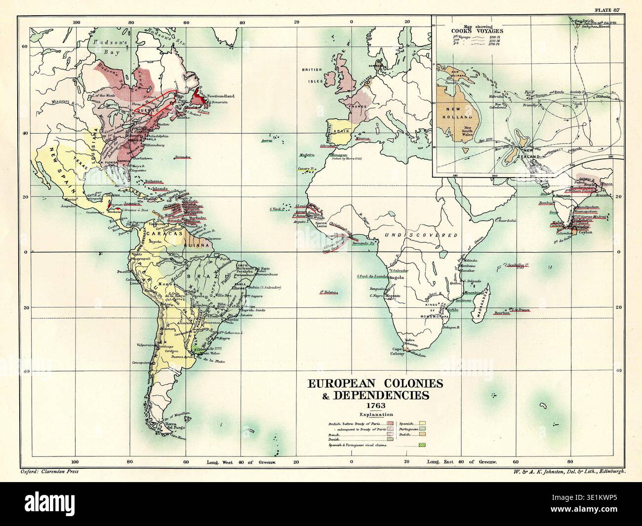 World map of empires colonial hi-res stock photography and images - Alamy