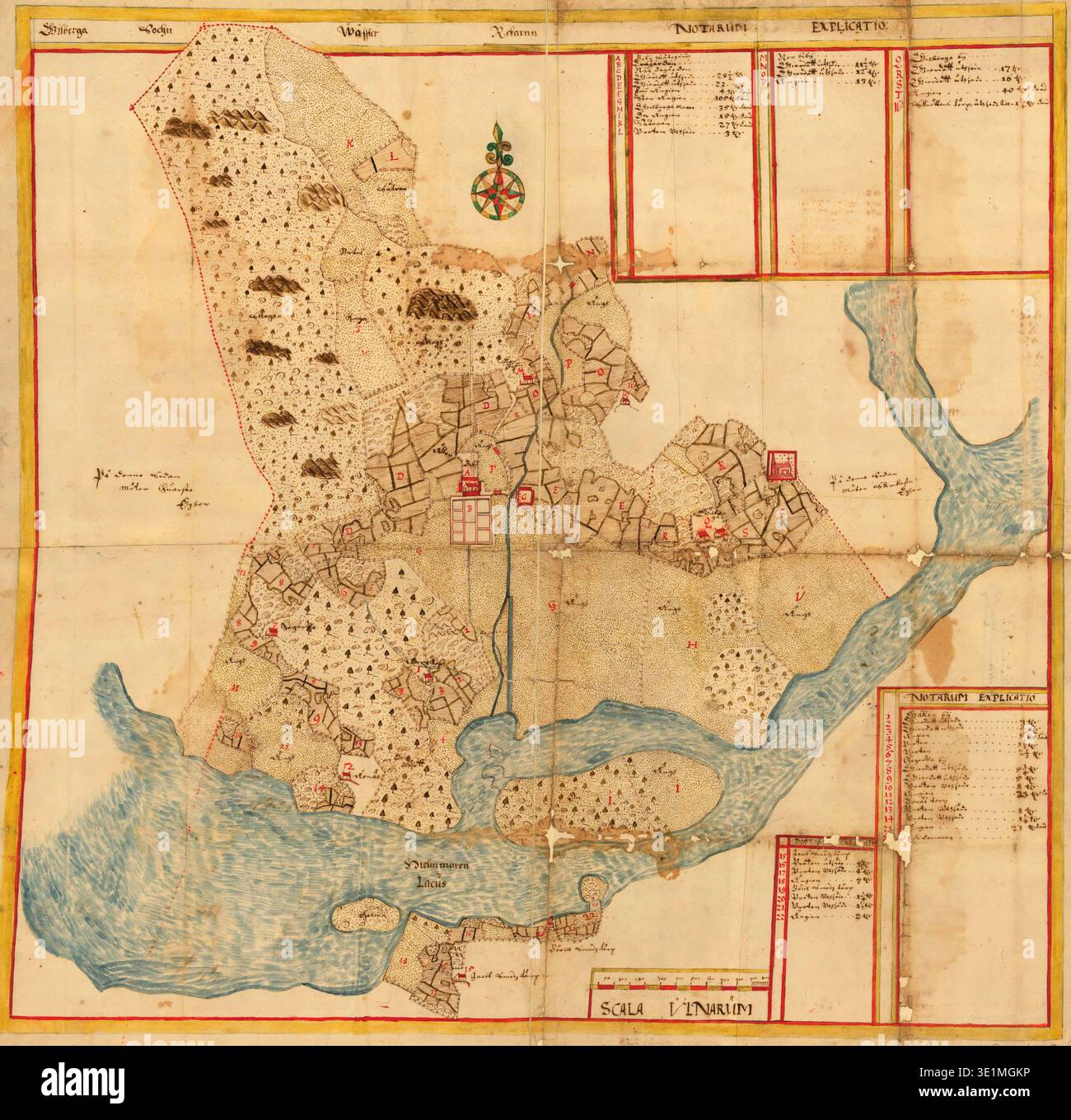 Biby land holdings map 1685 hi-res stock photography and images - Alamy