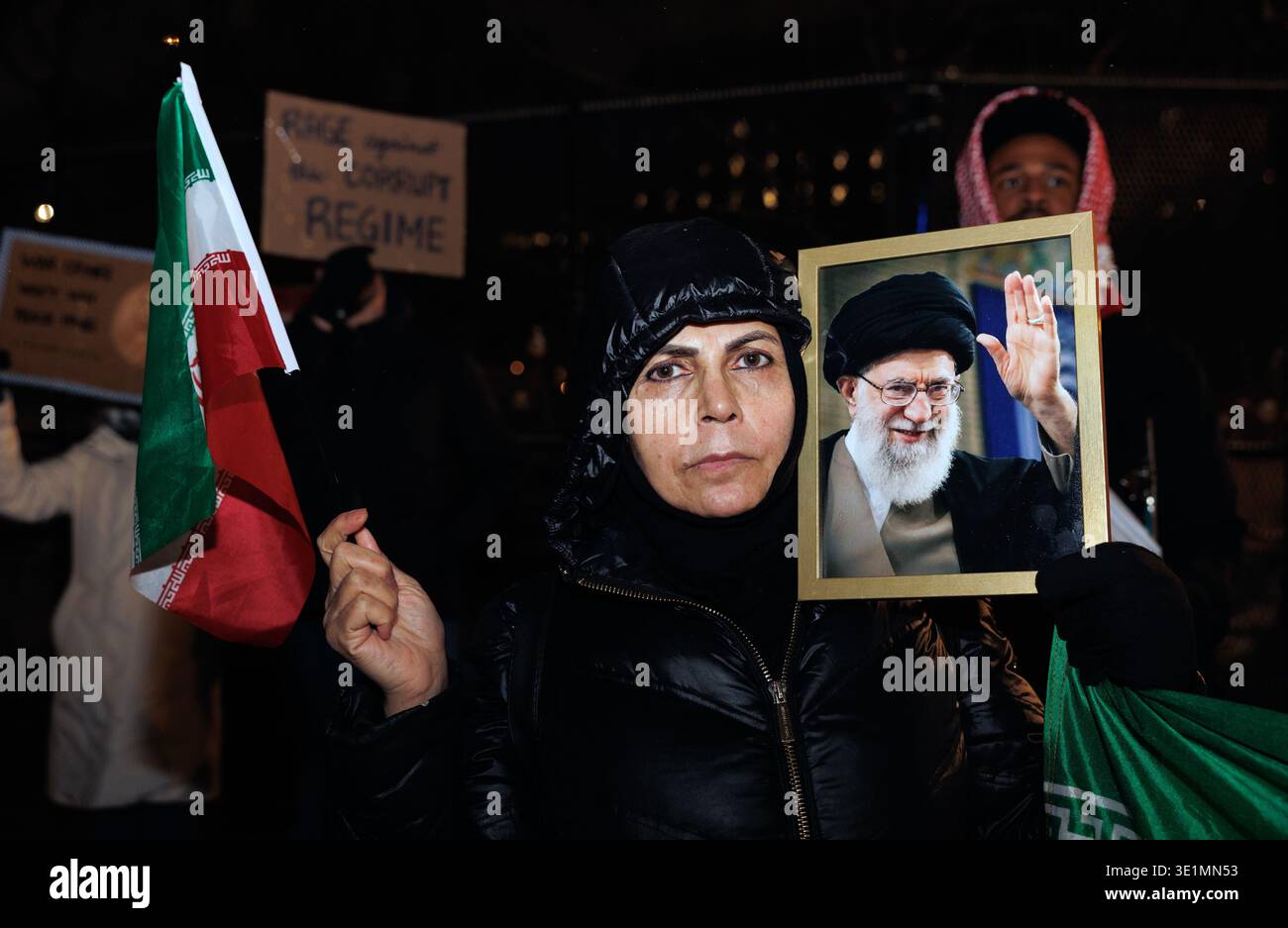 Khamenei Supporters Pro Ayatollah Khamenei supporters protesting in Washington, DC days ...