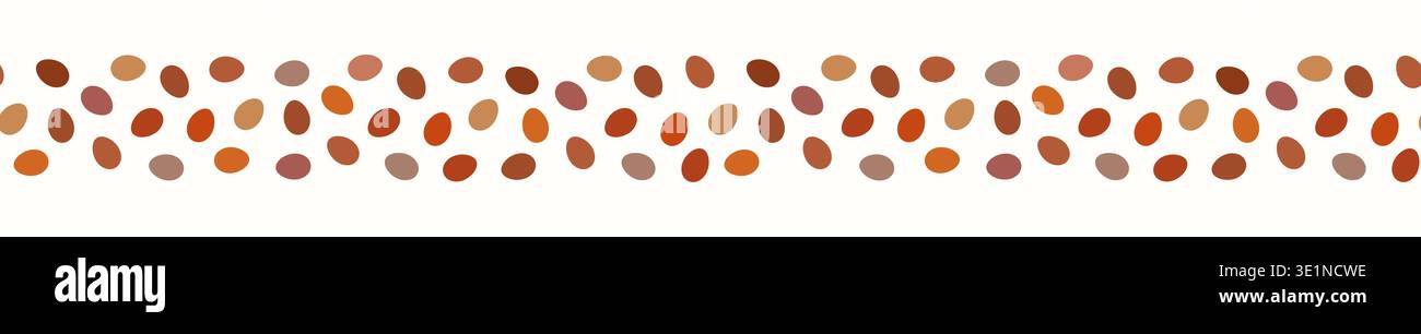 Chocolate Easter eggs vector border, Simple illustration for backgrounds, banners and package design Stock Vector