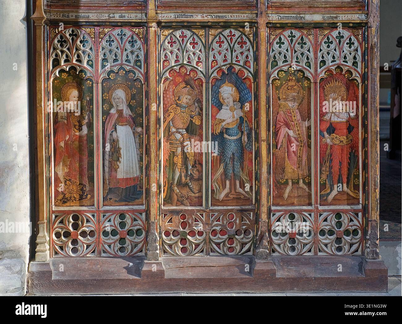 Rood Features The rood screen and detail at St Michael, Barton Turf, Norfolk. The ...