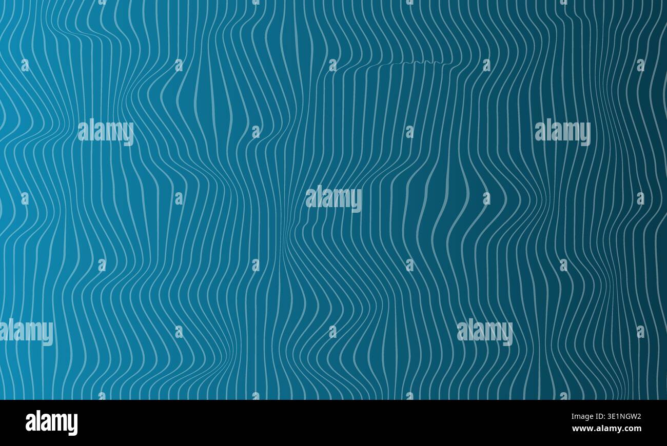 Abstract blue wave pattern with flowing lines for modern technology or scientific backgrounds and presentations Stock Vector