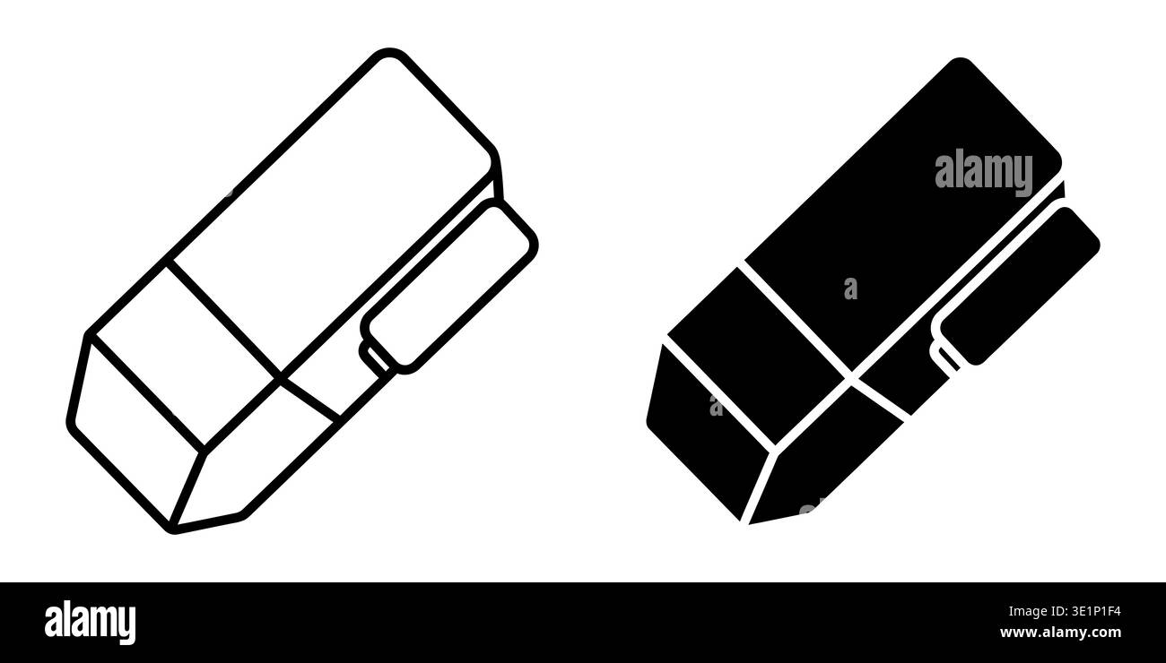 Eraser illustration Black and White Stock Photos & Images - Alamy