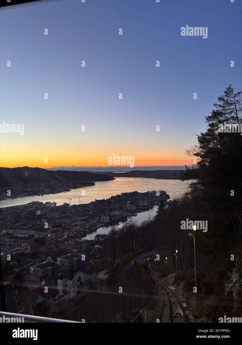 Snowy day in Bergen - Smartphone Captured Stock Image