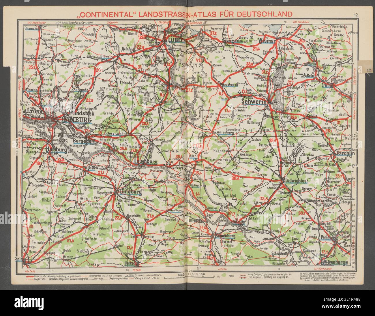 Germany national road system map hi-res stock photography and
