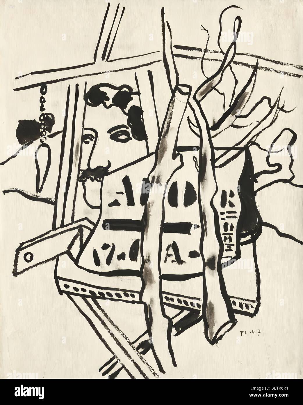 Fernand Léger – In the Garden, 1947, French Cubism Stock Photo - Alamy